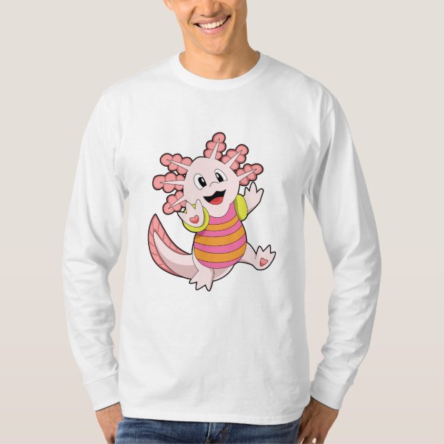 Axolotl Swimming T Shirt (Framsida)