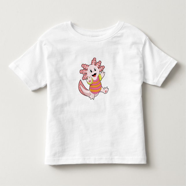 Axolotl Swimming T Shirt (Framsida)
