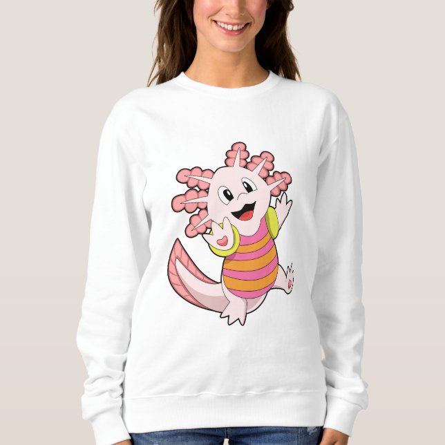 Axolotl Swimming T Shirt (Framsida)