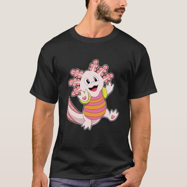 Axolotl Swimming T Shirt (Framsida)