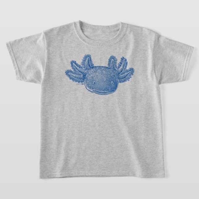 Axolotl T-Shirt - BLÅ (Laydown)