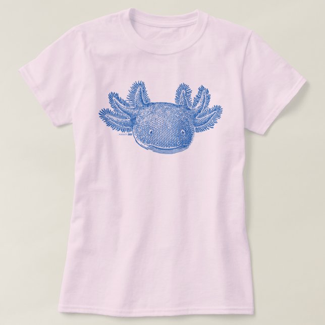 Axolotl T-Shirt - BLÅ (Design framsida)