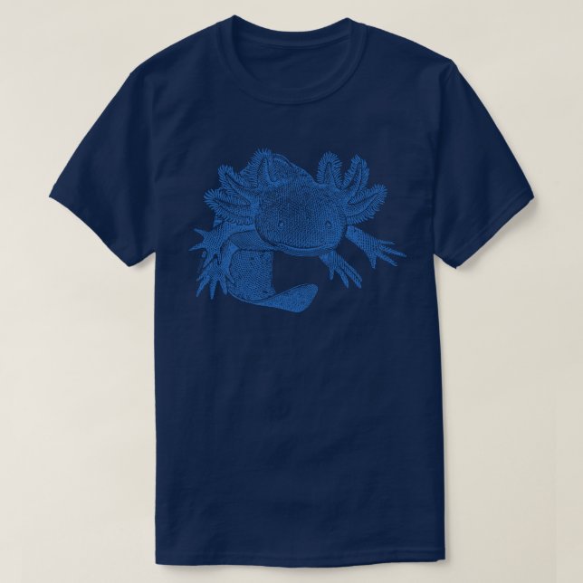 Axolotl T-Shirt - BLÅ (Design framsida)