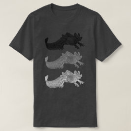 Axolotl T-Shirt - SVART, GRÅ och VIT