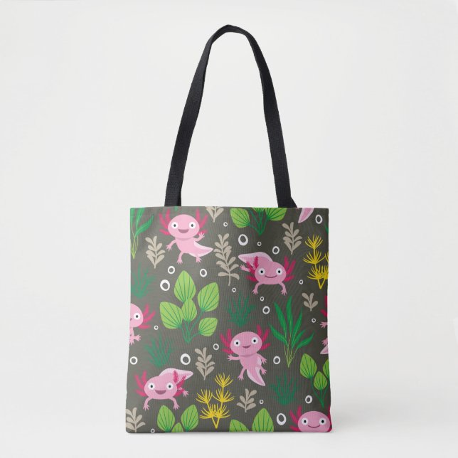 Axolotl Tote Bag Tygkasse (Framsida)