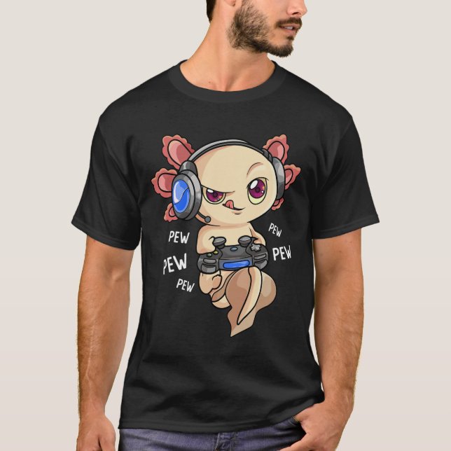 Axolotl Tröja Barn Pojkar Gamers - Kawaii Dataspel (Framsida)