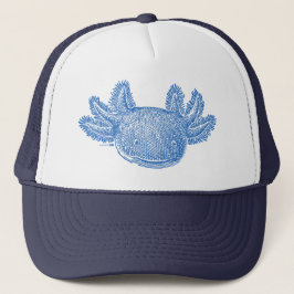 Axolotl Trucker Hat - BLUE Keps