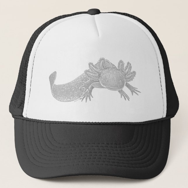 Axolotl Trucker Hat - GRAY Keps (Framsida)