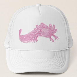 Axolotl Trucker Hat - PINK Keps