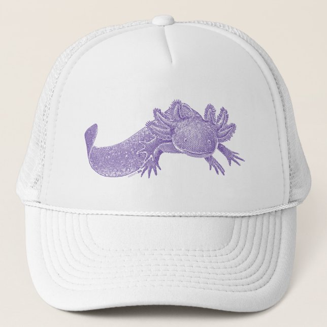 Axolotl Trucker Hat - PURPLE Keps (Framsida)