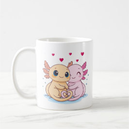 Axolotl Valentine Love Mug – Cute Couple Kaffemugg