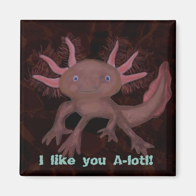 Axolotl Valentine Magnet (Framsidan)