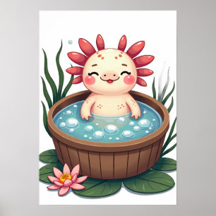 Axolotl Varmbad Relaxation - Avslappnade Vibration Poster