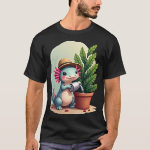 Axolotl Växt Förälder Trädgårdsskötsel Kawaii Söt  T Shirt