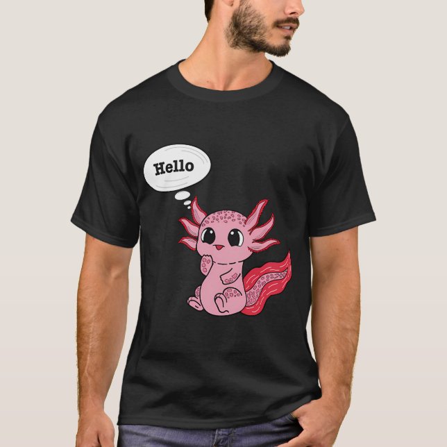 Axolotl viftar t shirt (Framsida)