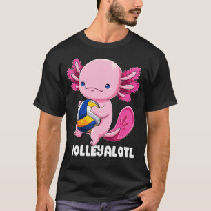 Axolotl Volleybollspelare Mexikansk Salamander Fis T Shirt
