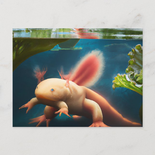 Axolotl Vykort (Framsida)