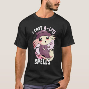 Axolotl Witch Funny Axolotl Halloween Costume T Shirt