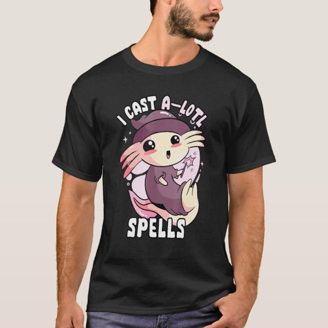 Axolotl Witch Funny Axolotl Halloween Costume T Shirt (Framsida)