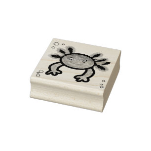 Axolotl Wood Art Frimärke Stämpel