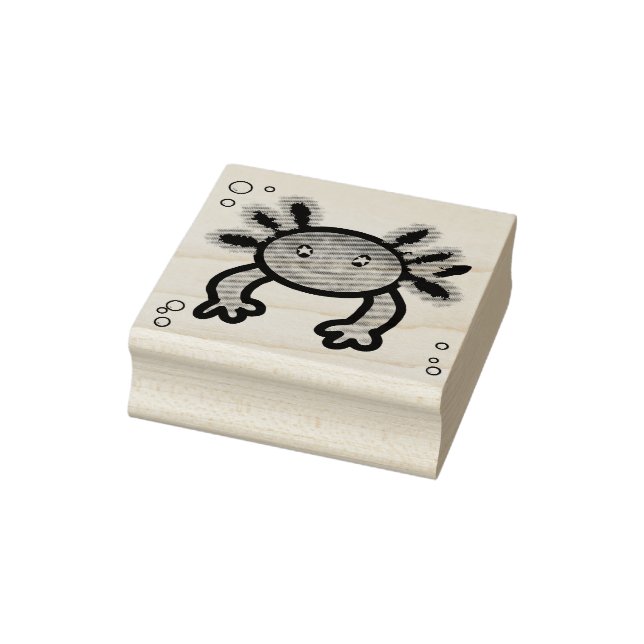 Axolotl Wood Art Frimärke Stämpel (Stämpel)