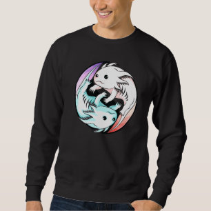 Axolotl Yin Yang Cute Mexican Walking Fish Boys G Lång Ärmad Tröja