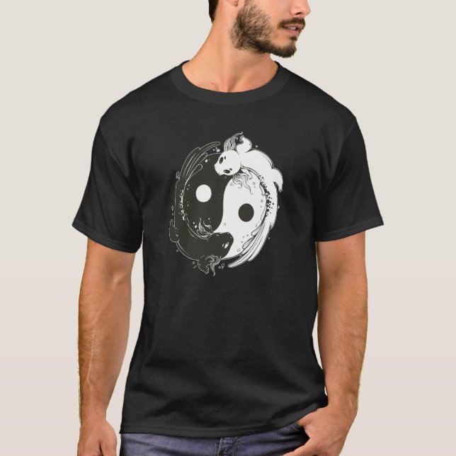 Axolotl Yin Yang for Axolotl Fans T Shirt (Framsida)