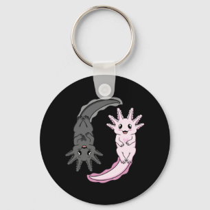 Axolotl Yin Yang Kawaii Animal Axolotls Älskare O Nyckelring