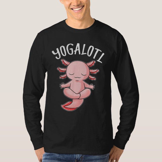 Axolotl Yogalotl Meditation Yoga Funny Axolotl Rel T Shirt (Framsida)