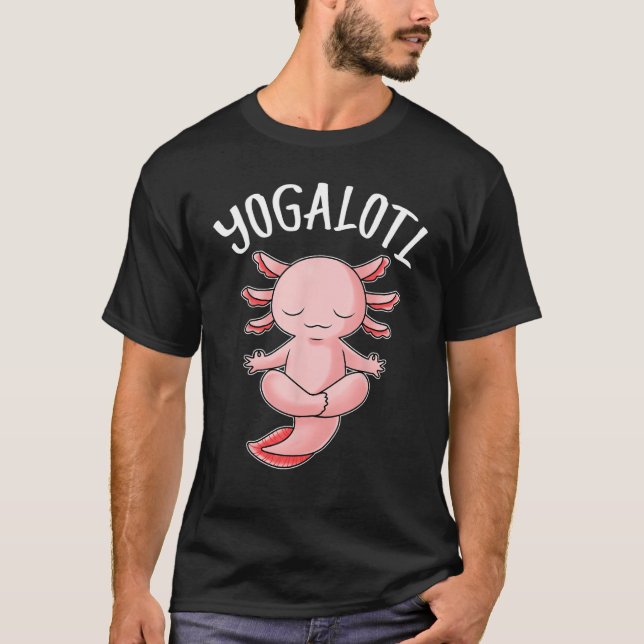 Axolotl Yogalotl Meditation Yoga Funny Axolotl Rel T Shirt (Framsida)