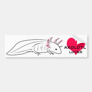 Axolotlälskare med hjärta bildekal
