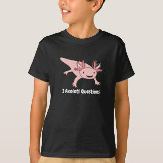 Axolotlen ifrågasätter gulligt roligt t shirt