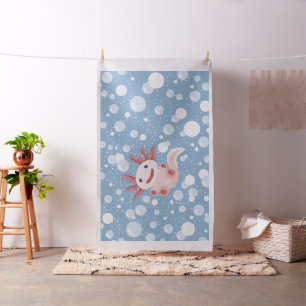 Axolotlen och bubblar djärv vektordesign tyg