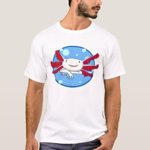 axolotlen (vit inga fläckar) bubblar skjortan tee shirt