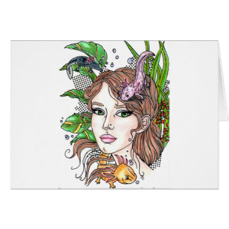 axolotlkärlek hälsningskort