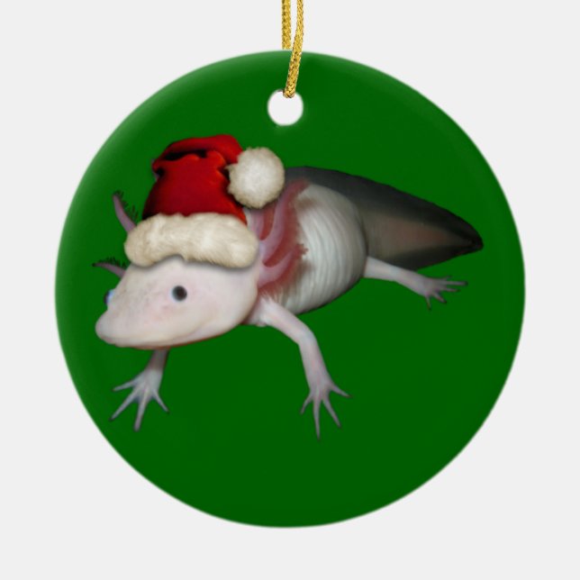 Axolotlprydnad Julgransprydnad Keramik (Framsidan)