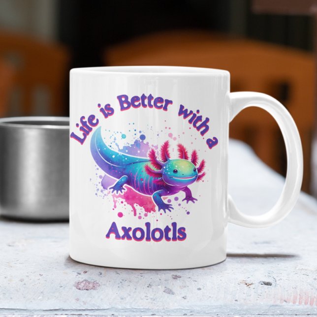 Axolotls Älskare, ägare till älskare-gåva till säl Kaffemugg (Skapare uppladdad)