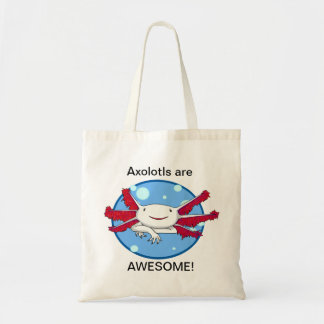 Axolotls är enorma (vit) bubblar hänger lös tygkasse