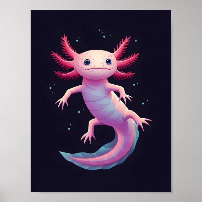 Axolotls Aura Art Poster (Framsidan)