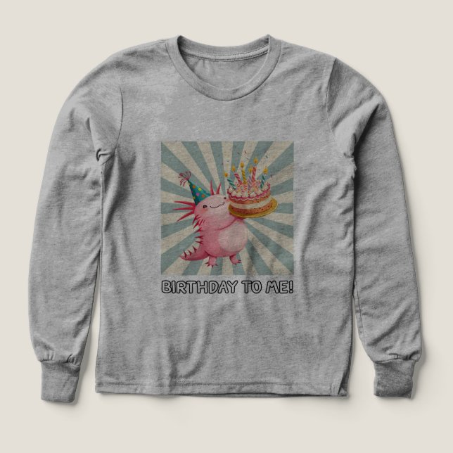 Axolotls födelsedag t shirt (Design framsida)