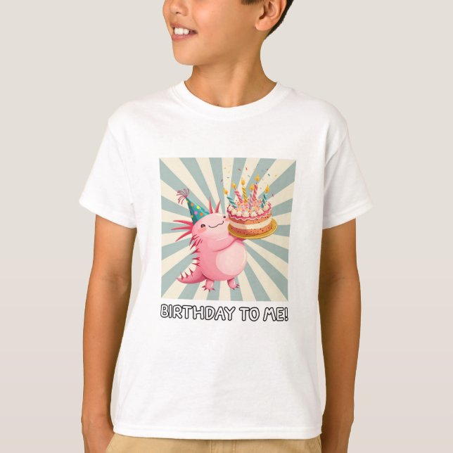 Axolotls födelsedag t shirt (Framsida)