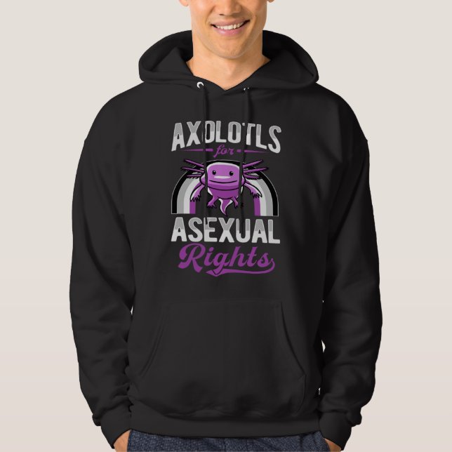 Axolotls For Asexual Rights Asexual Pride Rainbow  Hoodie (Framsida)