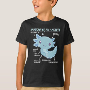 Axolotls förklarande anatomi hos en axolotl t shirt