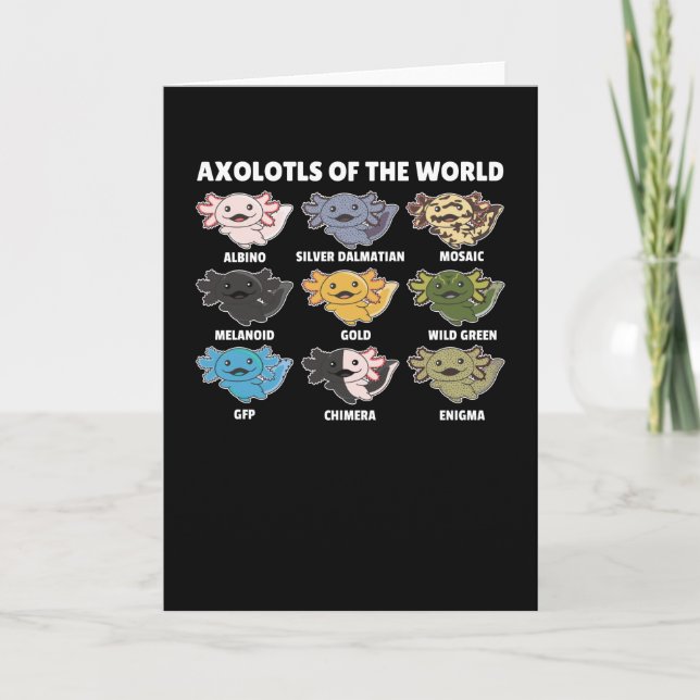 Axolotls från World Sweet Animals Axolotl Kort (Framsida)