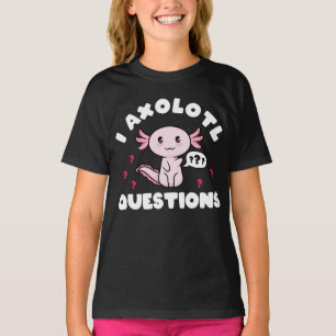 Axolotls I Axolotl Frågar Kawaii T Shirt