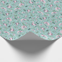 Axolotls in Blue Presentpapper