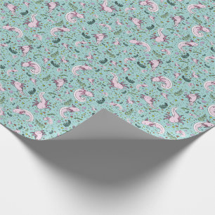 Axolotls in Blue Presentpapper