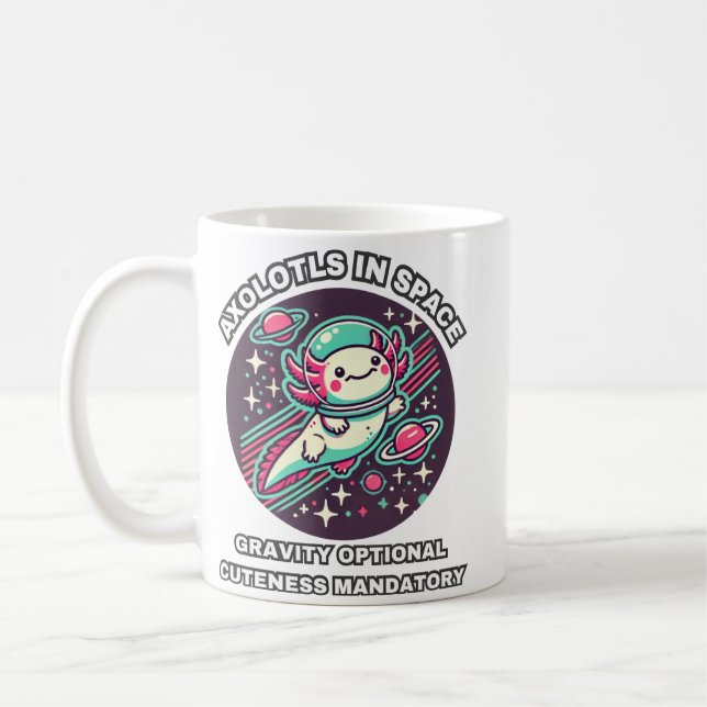 Axolotls in Space: Gravity tillval Cuteness Manda Kaffemugg (Vänster)