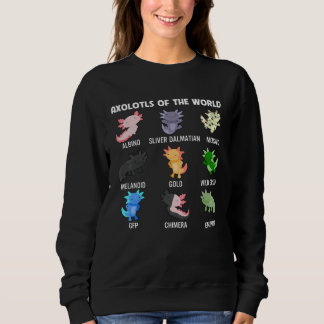 Axolotls Of The World Cute Axolotl Fish Sweet Anim T Shirt