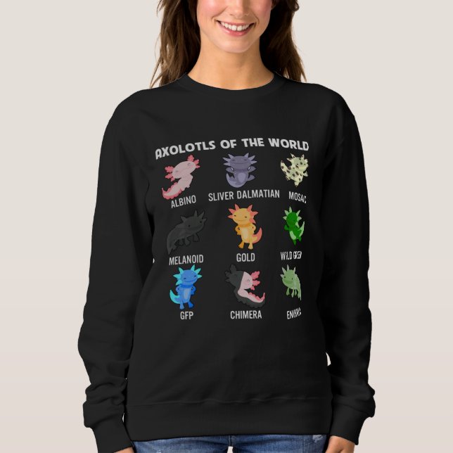 Axolotls Of The World Cute Axolotl Fish Sweet Anim T Shirt (Framsida)